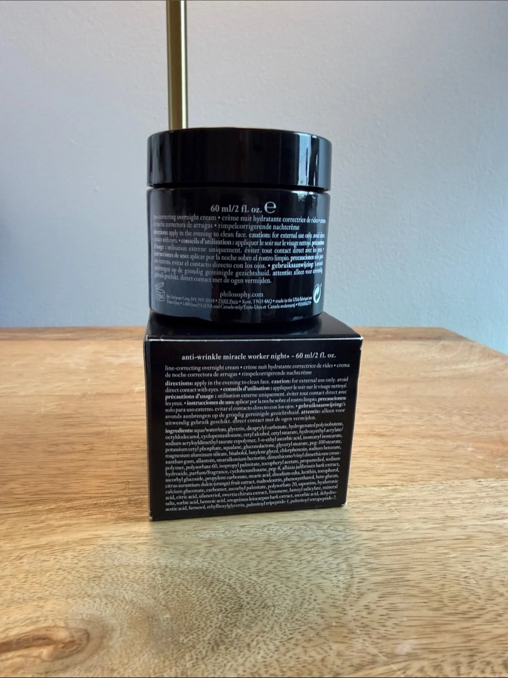 Philosophy Miracle Worker Night Cream Box - Black and White 2 fl oz